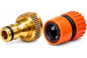 SuperFlip® Pressure Washer Inlet Filter 3/4 Inch Brass + Quick Connector | Brass Water Inlet Nozzle (Nipple) Filter for High Pressure Washer, Car Wash & AC Service Machines