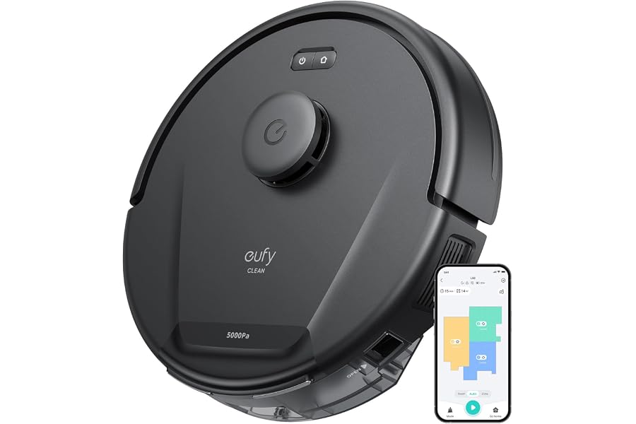 eufy L60 Saugroboter, Ultra Starke 5.000Pa Saugkraft, Staubsauger Roboter mit iPath Laser-Navigation