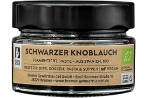 ‎BREMER-GEWÜRZHANDEL GENUSS LEBEN. Bremer Gewürzhandel BIO Schwarze Knoblauchpaste, fermentierter Knoblauch, 100g