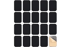 UFURMATE Lot de 25 caches carrés en fer pour réparation de serrure de porte - Plaques décoratives pour couvrir les trous de serrure endommagés (noir, 45 x 65 mm)