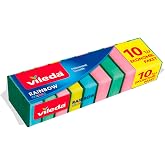 Vileda Ekonomik Bulaşık S&uuml;ngeri, 10'lu Ekonomik Paket, Rainbow