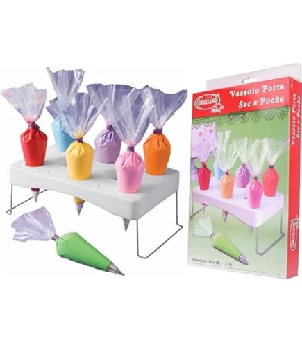 Supporto Per Sac à Poche Con 8 Fessure Ugelli, Supporto Per Sac à Poche In Plastica Per Decorazione Torte Kit B