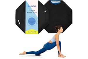 ‎ELANI ELANI - Yoga Kniekissen (2er Pack) - Extra dick & bequem mit Anti Rutsch Oberfläche - perfekt für unterwegs - Silikon Pads Knie Yoga - Kniepads für Sport - mini Yogamatte, Pilates Zubehör & Kniematte
