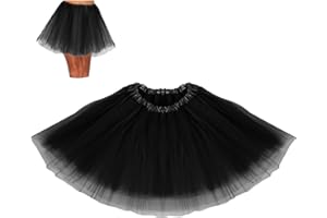 LXONTSG Tul Tutu Enagua, 3 Capas Tul Corta Faldas, Adulto Tul Tutu Falda, Tul Falda Tutu Ballet, Mujer Falda Tul Corta, Fiesta Falda Tul Tutu, Carnaval Tul Falda