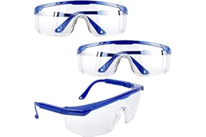 SEMAZZ Safety Schutzgläser,3 Paar Schutzbrille für Brillenträger Anti-Fog Schutzbrille Professionelle Arbeitsschutzbrille für Kinder Erwachsene Augenschutz PC-Gläsern für Outdoor-Aktivitäten