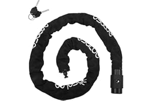 Homoto Lucchetto Catena Bici, Catena Bicicletta Antifurto con 2 Chiavi, Lucchetto 100 cm in Acciaio per Protezione Solare ad Alta Sicurezza da 6 mm per Biciclette Moto Scooter