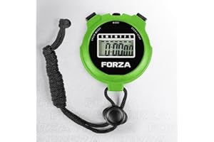 FORZA Stopwatch | Multi-Functional Sports Stopwatch Timer for Coaches, Athletes and Schools with Water-Resistant, Easy-to-Read Display - Choose Your Colour! (Green, Pack of 1)