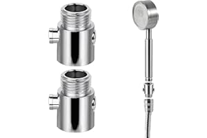 RUMGUG 2 Pcs Stop Douche, Pomme de Douche Robinet D'arrêt en Laiton avec Interrupteur Vanne d'Arrêt de Pommeau de Doucher G1/2”, Robinets D'arrêT du Pommeau Economiseur D'eau pour Douchettes à Main