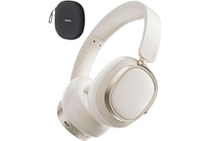 Edifier ES850NB Casque Supra-auriculaire sans Fil à réduction de Bruit, Hi-Res Audio, LDAC, 92H d'autonomie, Bluetooth 5.4 & Multipoint, AI Call Noise Reduction, Touch Control, Foldable Design-Ivoire