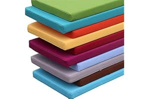 Zoomlie Coussins imperméables pour banc d'extérieur 100 cm, 120 cm, 160 cm, 180 cm, 2/3 places, 4 cm d'épaisseur, coussin de chaise long pour terrasse, jardin (noir, 40 x 160 cm)