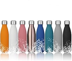 king do way Portatile Borraccia in Acciaio Termica Bottiglia d'Acqua Sportive 500ml per Mantenere Caldo e Freddo