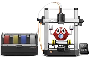 Anycubic Kobra 3 V2 Combo, Imprimante 3D Multicolore Intelligente, Compatible Impression 4-8 Couleurs, 600 mm/s Haute Vitesse, LeviQ 3.0, Buse Améliorée, 3D Taille d'impression 255 * 255 * 260mm