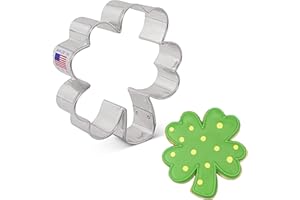 ANN CLARK COOKIE CUTTERS Formina per Biscotti Stampo a forma di fortunata foglia del festa di San Patrizio 9,5 cm, Prodotto negli Stati Uniti da Ann Clark
