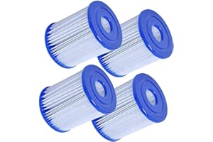 woejgo Pool Filter Type I, Filter Cartridges for Size 1, Size I Filter Cartridge for Pools, Inflatable Pool Filter, Easy Installation, 3.06 x 3.52 Inch (4 Pack)