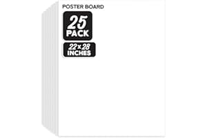ArtSkills Heavyweight Poster Board, 22 x 28 Inches, Pack of 25, White (PA-1510)