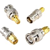 4 Pieces SMA to BNC RF Adapter Connector Kits for SDR Ham Radio Baofeng UV 5R uv82 V-5r5 Two Way Handheld Radio Electronics C