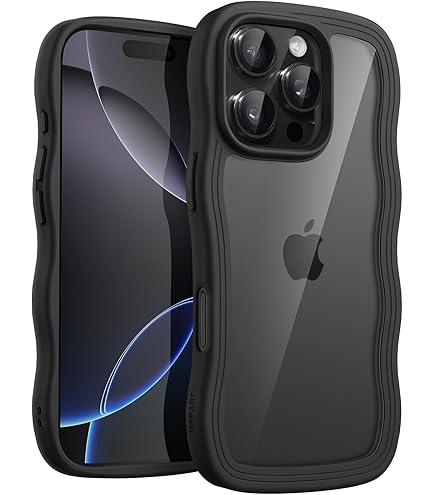 JETech Coque Mignon Pour IPhone 14 6,1 Pouces, Étui Housse Vague Cadre Forme Bouclée Antichoc