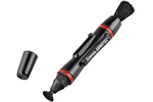 Hama Pinceau de nettoyage pour objectif (Lenspen) "Classic" (pour le nettoyage des lentilles et des filtres, 11,5 cm de long, Lenspen) Noir/Rouge