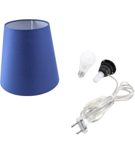 Kit Lampada Bottiglia Completo - Paralume Bordeaux, Portalampada E27, LED Incluso, Made In Italy - Foto 8