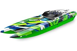 TRAXXAS DCB M41 GRÜN-X 40ZOLL BRUSHLESS Catamaran-RENN-Boot OHNE AKKU/LADER
