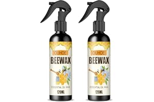 THESOSY Spray de cire d'abeille micromolécularisée naturelle, vernis et nettoyant pour meubles en spray de cire d'abeille, spray nettoyant pour bois de cire d'abeille moléculaire, spray de polissage (2PC)