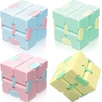 Infinity Cube Fidget Desk Toy - Cubo mágico Infinito de Aluminio de Primera Calidad con Funda