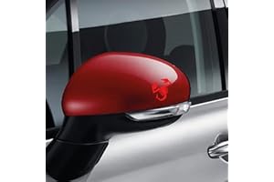 PUMU ADESIVI LOGO ABARTH SCORPIONI SPECCHIETTI 5OO ABARTH TUNING STICKER (ROSSO)
