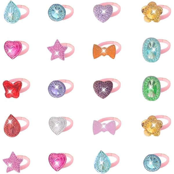 Anillos Para Niñas Con Caja BGSHEMNI Anillos De Joyeru00eda Para - Main Image