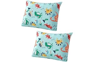 YUVKIN 2 piezas Funda De Almohada Para Bebé, 40 X 60Cm Fundas De Almohada Tipo Sobre, Funda Almohada Infantil De Viaje Suave Y Transpirable, Funda Almohada Niños, Para Niño Y Niña