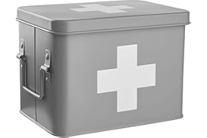 ‎BUTLERS BUTLERS Medikamentenbox mit herausnehmbaren Fach MEDIC L22 x B16cm x H16 cm | Aufbewahrung und Organisation von Medikamenten | erste Hilfe Kasten und Hausapotheke