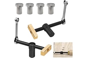 XNZMYN 2 sztuki imadle warsztatowe, akcesoria zaciskowe, 4 sztuki elementów mocujących, imadło, uchwyt do strugania ławeczka, otwór 20 mm do drewna, klips biurowy, zacisk szybko