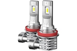 Mefluctuate Halogen Auto Lampen H11, 55W 300% Helligkeit als Halogenlampen11000LM 6000K Kaltes Weiß,1:1 Mini-Größe, 2 Stück