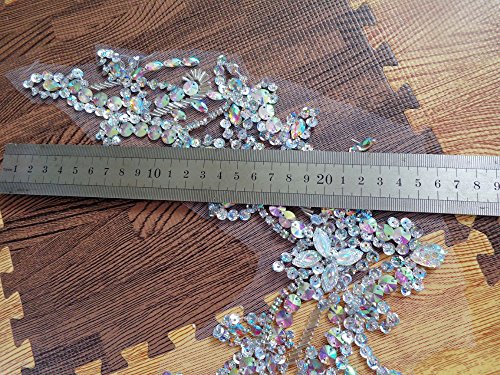 Pure Hand Made klar ab FARBE Sew auf Strass Applikation Kristalle Patches 29�… - 3