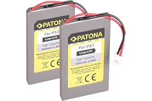PATONA 2x Batterie remplace LIP1359, LIP1859, LIP1472 compatible avec Playstation 3 PS3 Contrôleur Manette