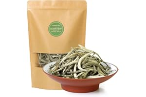 GOARTEA 250g (8.8 Oz) Premium Silver Needle Thé Blanc Chinese Silver Needle White Tea Bai Hao Yin Zhen Baihaoyinzhen Thé Blanc Loose Tea