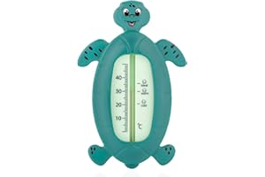 reer Żółw termometr do wanny dla niemowląt, bezpieczny dla dzieci, zielony