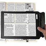 【QCALIDAD PREMIUM】 Hoja de lupa grande de Fresnel de página completa con marco de vinilo negro. Lentes de aumento de calidad profesional. Ideal para leer mapas y periódicos, reparar aparatos, tallar artesanías, coser, tejer, etc.