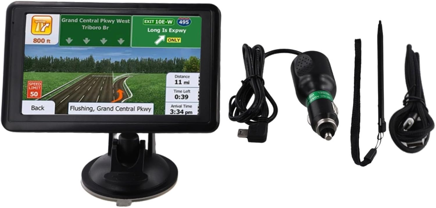 5 Inch GPS Navigator Sat Nav, Car GPS Navigator, 8GB+128MB, HD TFT, Support Voice Guidance, With United Kingdom Maps, For Car Truck