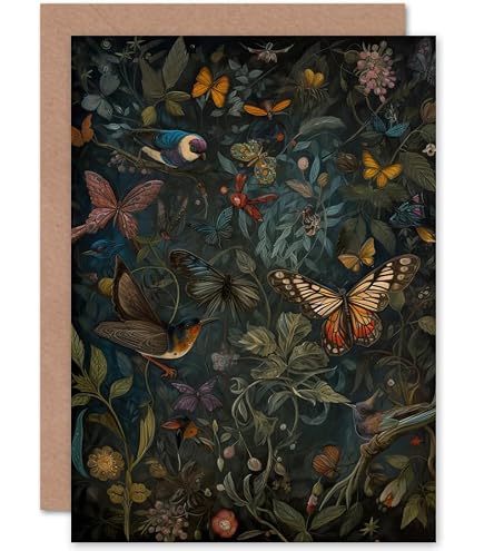 Geburtstagskarte Im William Morris Design – Mit Goldfolie & Nachhaltigem Papier!