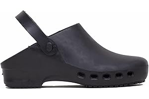 REPOSA Eco - Sabot Femme et Homme Confortable, Léger et Antichoc, Idéal pour la Maison, Jardinage, Bricolage - Chaussons Femme Anatomiques avec Trous Latéraux, Sangle Rabattable, Effet Antidérapant