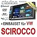 Produktbild VW Scirocco 3 - Clarion NX505E - 2 DIN Navigationsradio Intelligent VOICE(TM), HDMI, USB - Einbauset