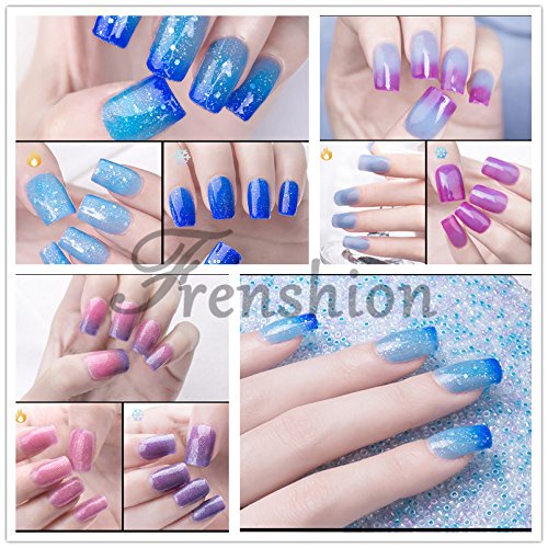 Frenshion Shellac UV LED Gel auflosbarer Nagellack Farbwechsel Thermo Gel 7.3ml 5772 - 3
