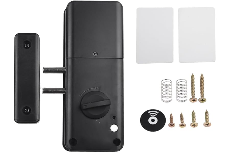 Feeshoppher Door Lock For TTLOCK For Smart Invisible Doorlocks ABS Black Cards APP Bluetooth-compatible For Unlocking