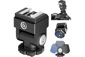 MOORDIEL Blitzschuh-Verlängerung Standard-Blitzschuh-Riser-Adapter für Godox IM30 IM20 Mini-Blitz, erhöht die Blitzhöhe, um Objektivschatten zu reduzieren, für Ulanzi SL01, für Mealight F1, für Viltrox Z1, für