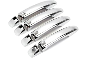 Dreamseek 8 Stück 4 Türgriff-Abdeckung kompatibel mit Audi Q3 2012–2018, Q5 2009–2016, A4 B8 S4 A5 2008–2016 Außen ABS-Formteil Schutzleiste dreifach verchromt