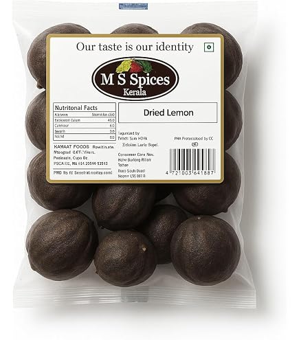 Black Dried Lemon, Authentic Arabic and Ethnic Spice, Single Pack