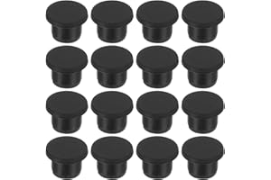 PATIKIL Bouchons en Caoutchouc de 13 mm de Diamètre, 16 Pièces de Bouchons Ronds en Caoutchouc de Silicone pour Trous de 12-13 mm, Noirs