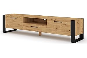BIM Furniture Nuka - Mueble bajo para TV (200 cm, roble Artisan)