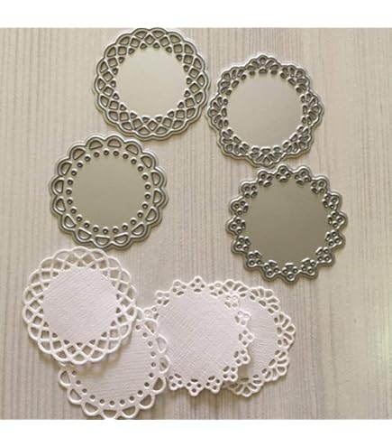 MOMOJIA 4Pcs Mini Lace Doily Cutting Dies - Scrapbooking Craft Dies