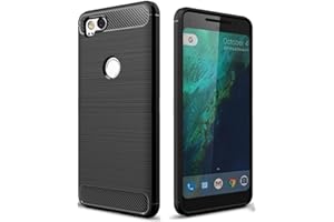 Cruzerlite Pixel 2 XL etui, Google Pixel 2 XL etui ochronne, włókno węglowe TPU Cover etui ochronne do Google Pixel 2 XL (czarne)